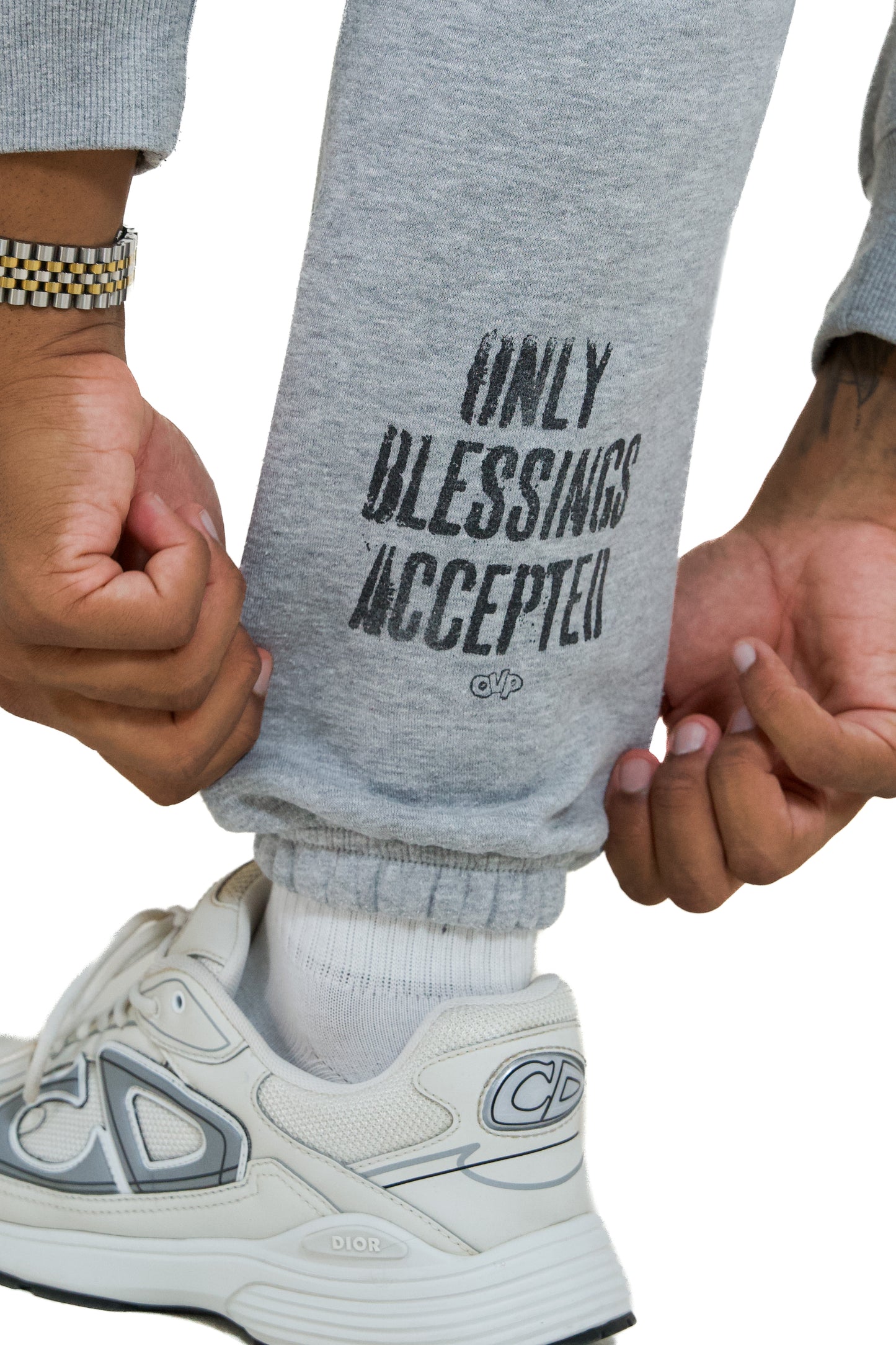 ONLY BLESSINGS ACCEPTED PANTS GREY