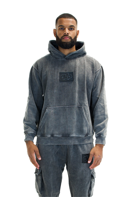 OVERSIZED ESSENTIAL HOODIE WASHED BLACK