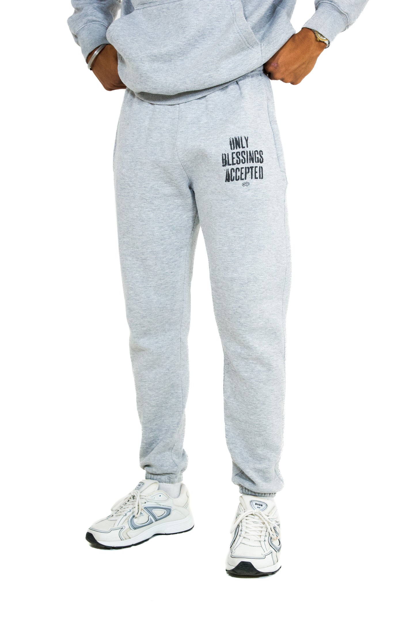 ONLY BLESSINGS ACCEPTED PANTS GREY