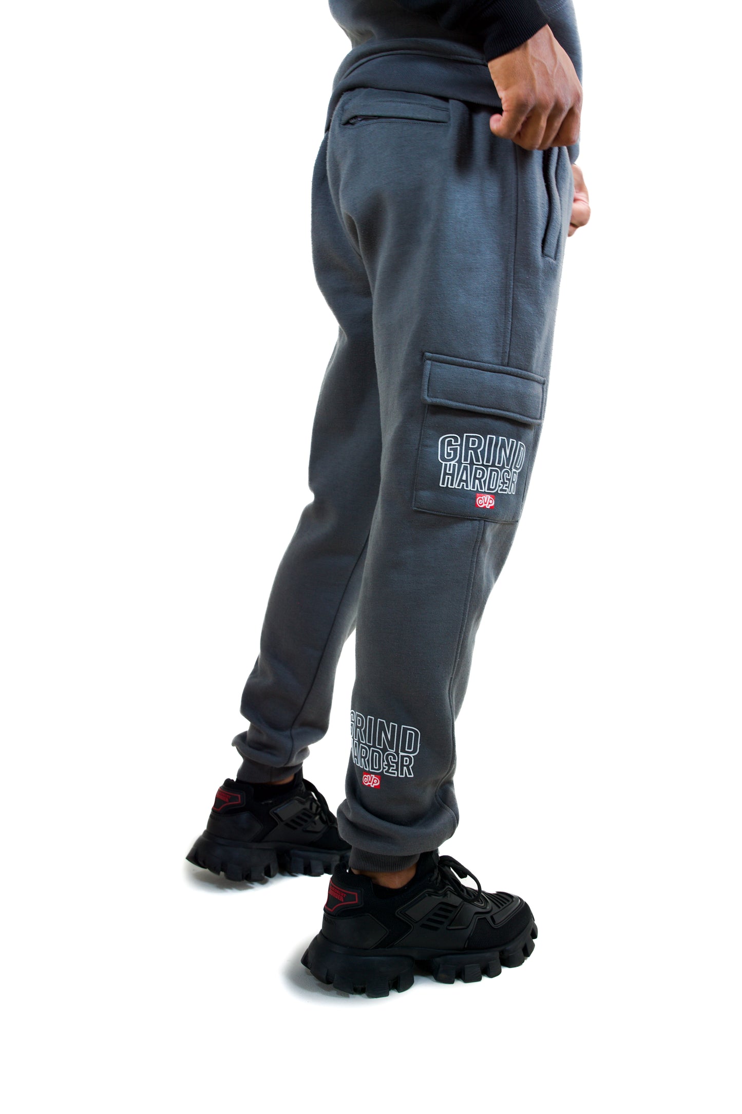 GRIND HARDER DARK GREY JOGGERS