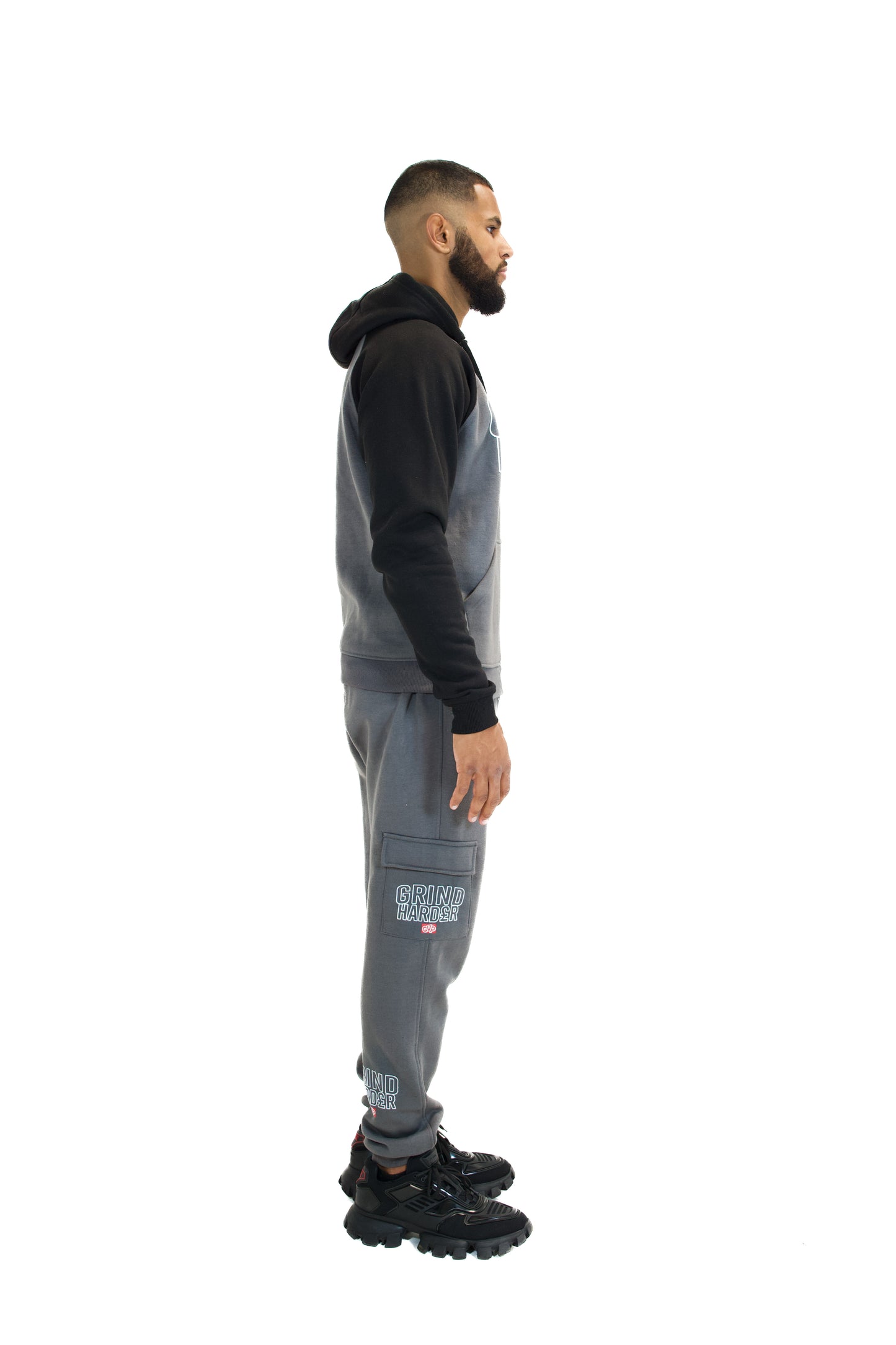 GRIND HARDER DARK GREY JOGGERS