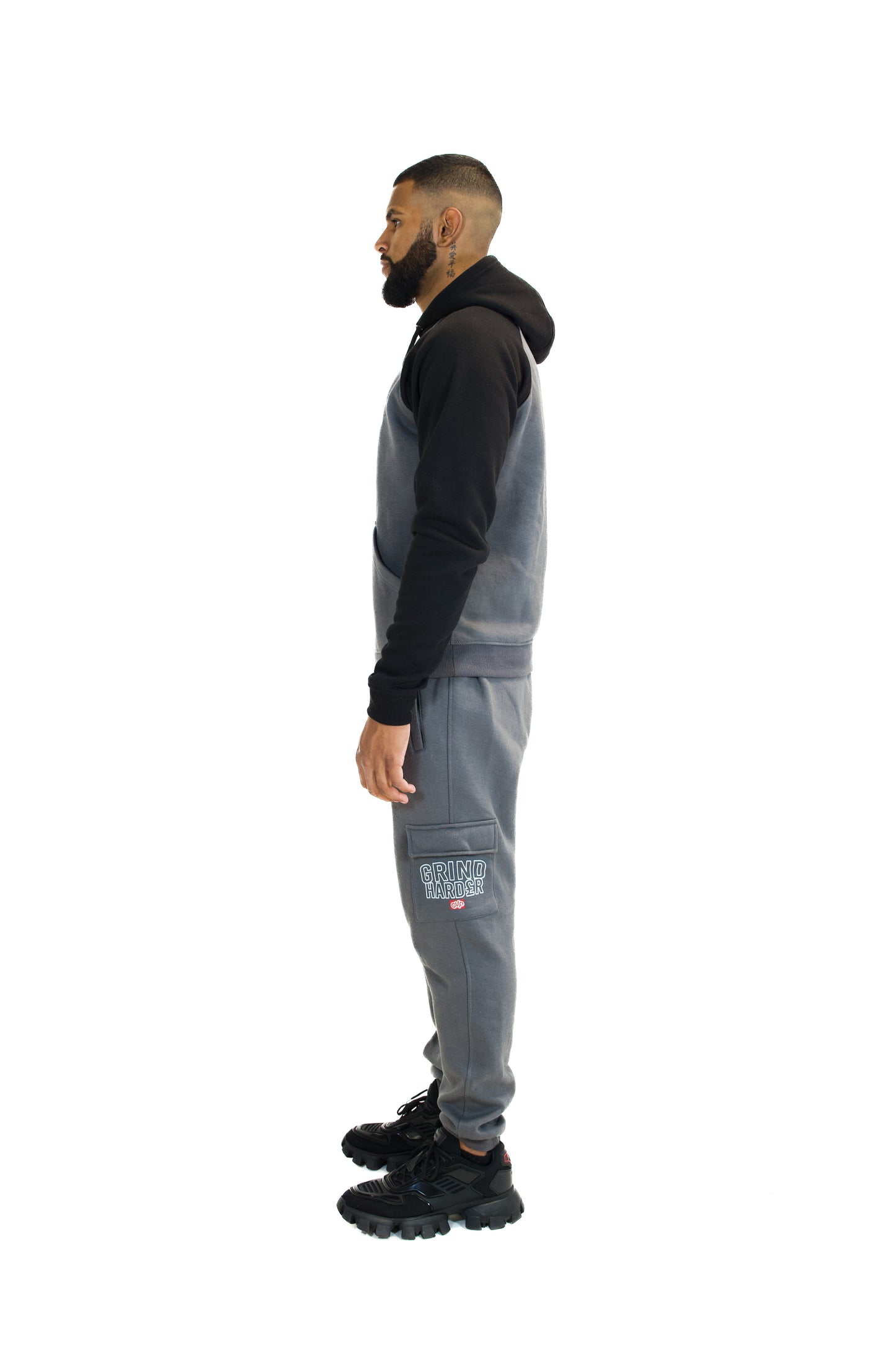 GRIND HARDER DARK GREY JOGGERS