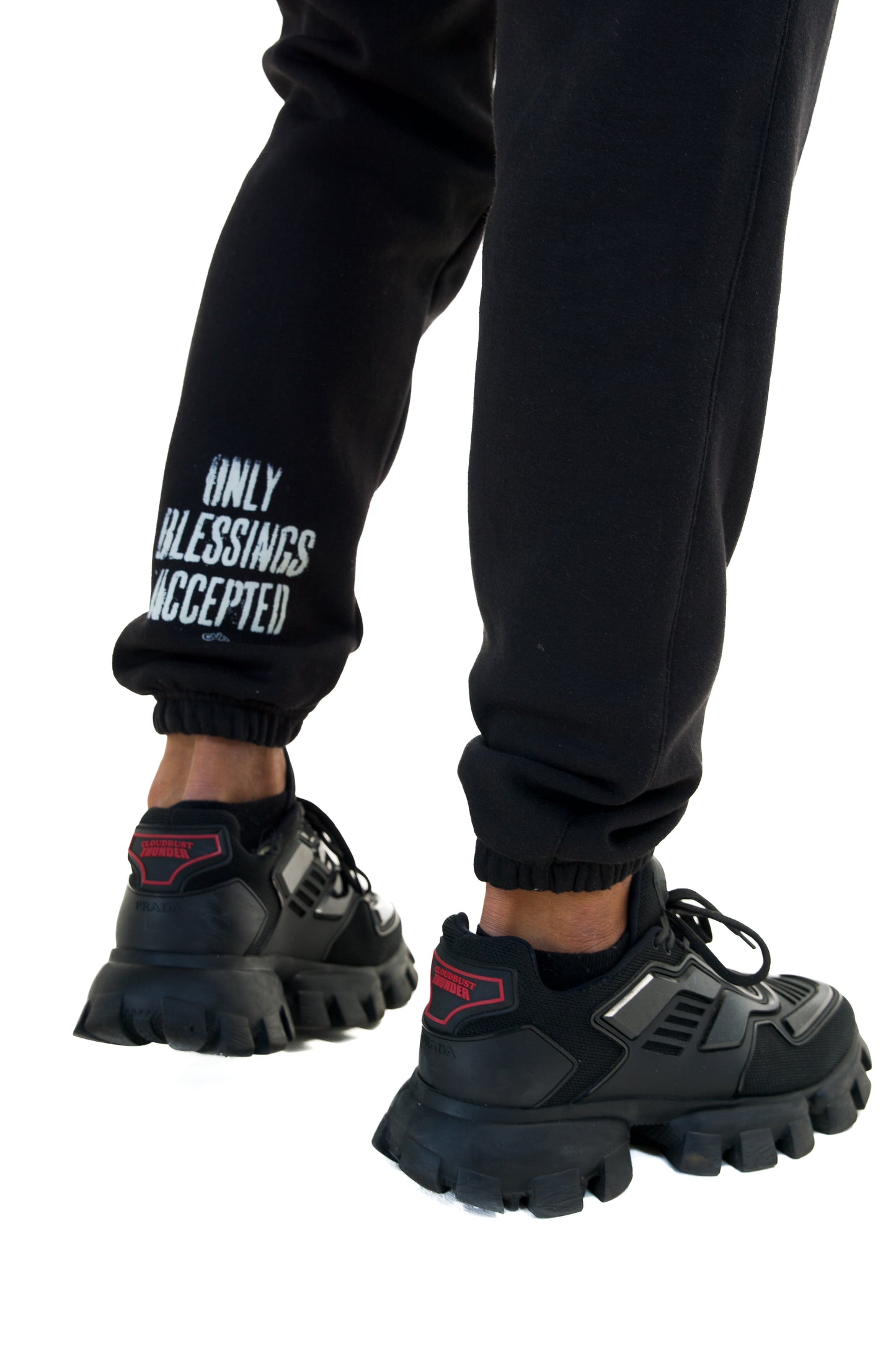 ONLY BLESSINGS ACCEPTED PANTS BLACK