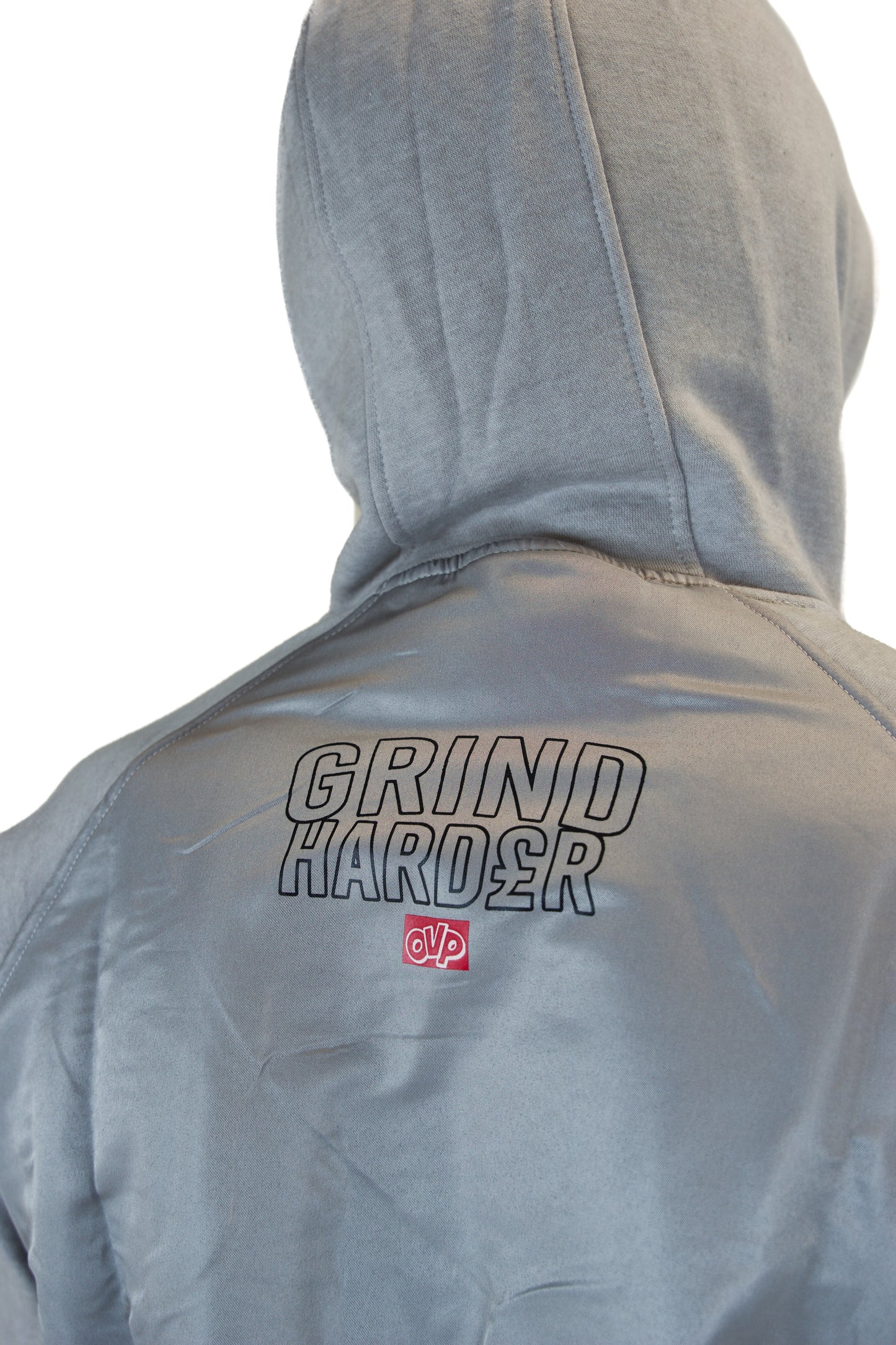 GRIND HARDER HOODIE LIGHT GREY