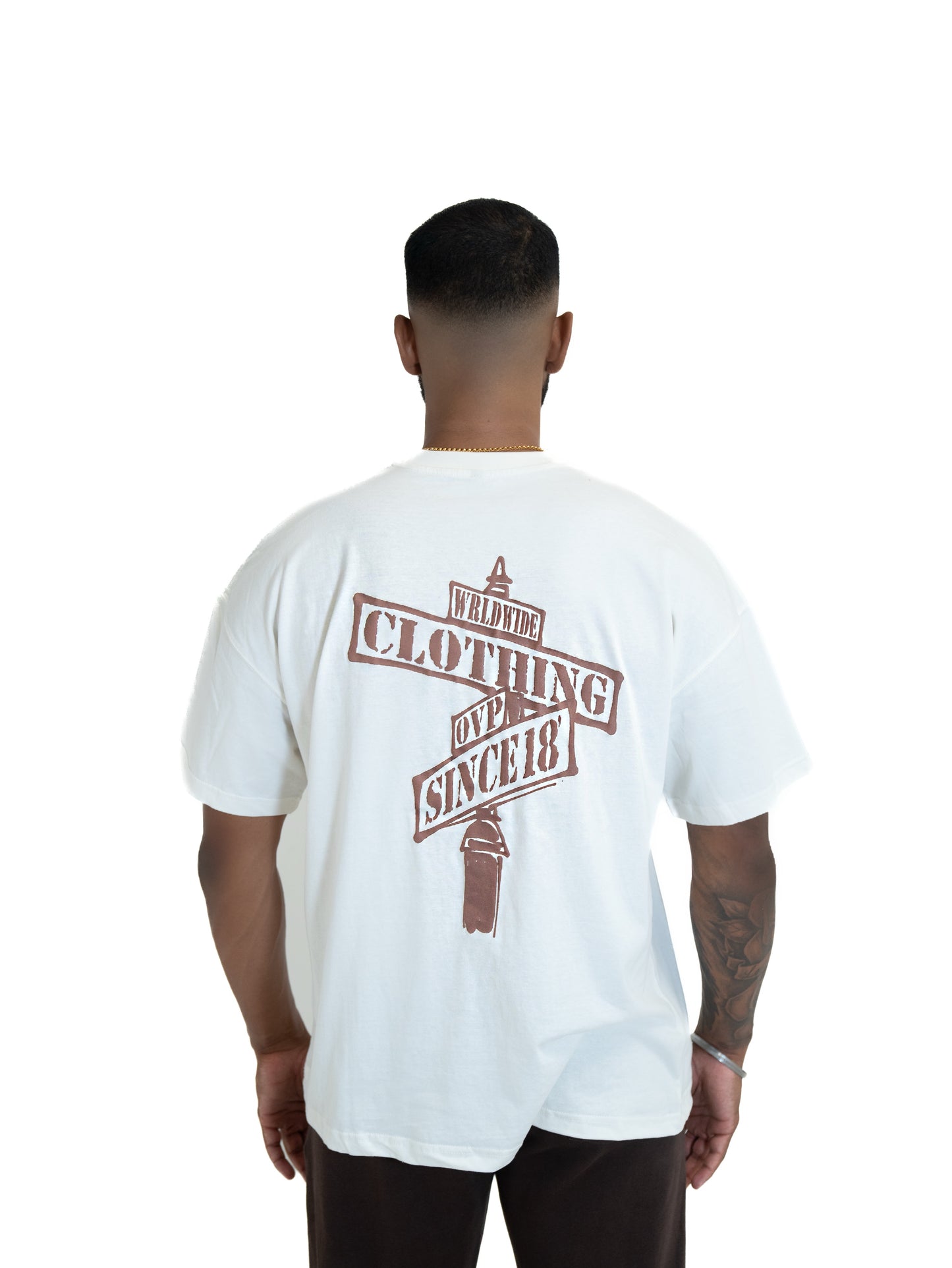 OFFWHITE & BROWN OVP WORLDWIDE T-SHIRT